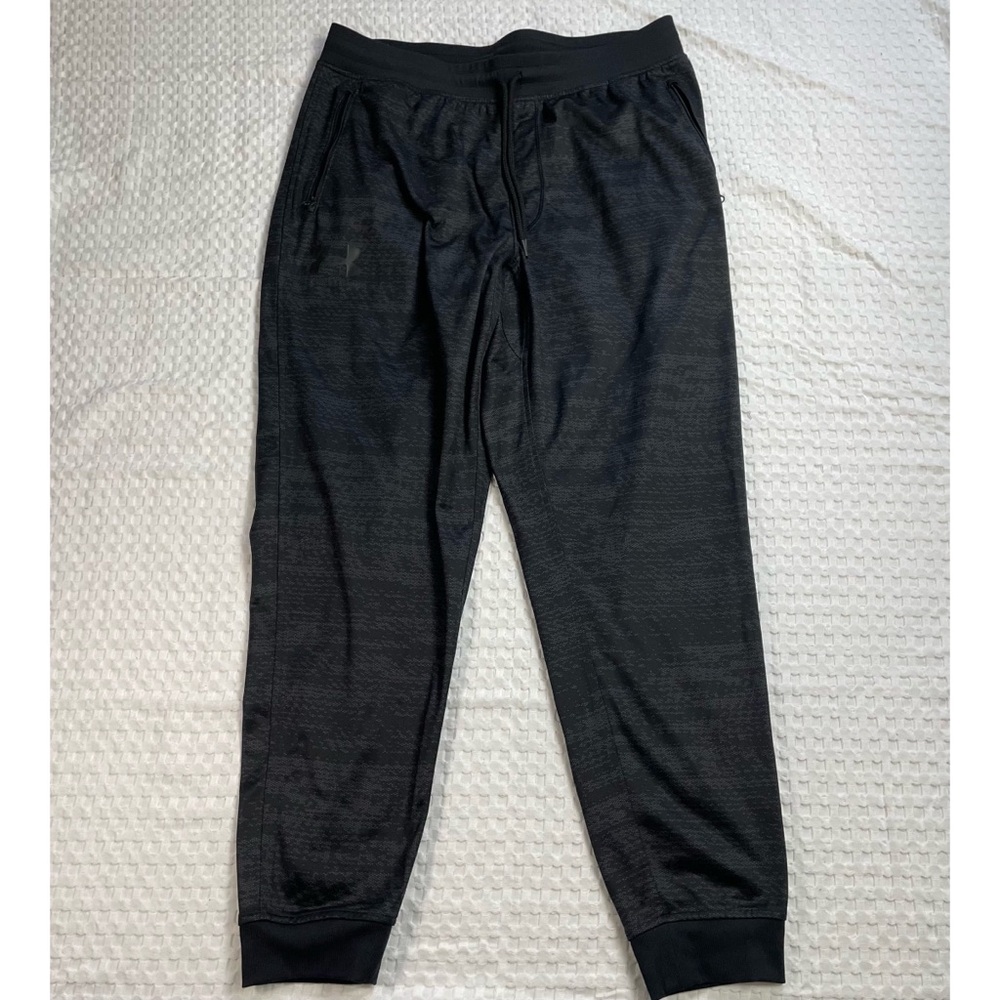 Under Armour Sportstyle Tricot Jogger Pants XL Mens Black Pattern Athletic